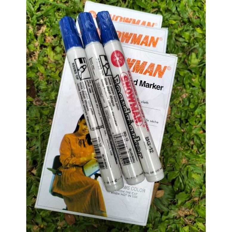 

RB spidol snowman whiteboard BG12 warna biru 1 lusin isi 12pcs