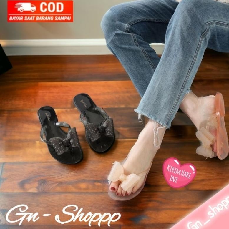 BALANCE IMPORT Sandal Wanita Jepit Pita Karet Jelly Teplek Lucu Balance A03 ( Wajib Turun Size )