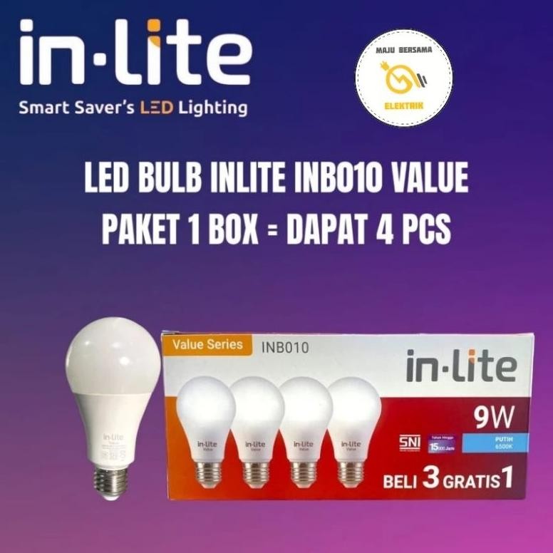 HJK LAMPU LED INLITE  3 GRATIS 1 / BOHLAM INLITE  LED 3 FREE 1 / IN LITE PAKET BELI 3 + 1/ 5WATT / 7