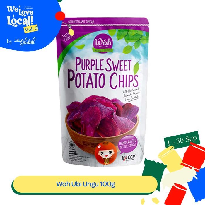 

NEW PRODUCT WOH SWEET PURPLE POTATO CHIPS 100GR - KERIPIK UBI UNGU | GLUTEN FREE | LESS OIL | NO MSG | HALAL | NO PRESERVATIVES | HEALTHY DIET SEHAT | RAK SEBELAH NATURES TOUCH.