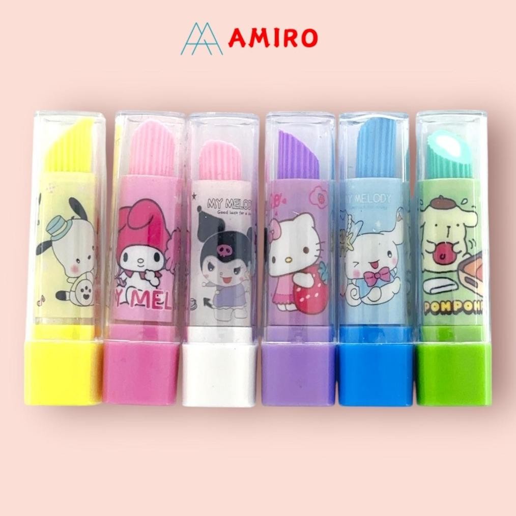 

RB (1box=36pcs) Penghapus Pensil Model Lipstik Beauty Lucu Imut / Stick Lipstik Karakter / Eraser Bentuk Lipstik Beauty Warna Warni