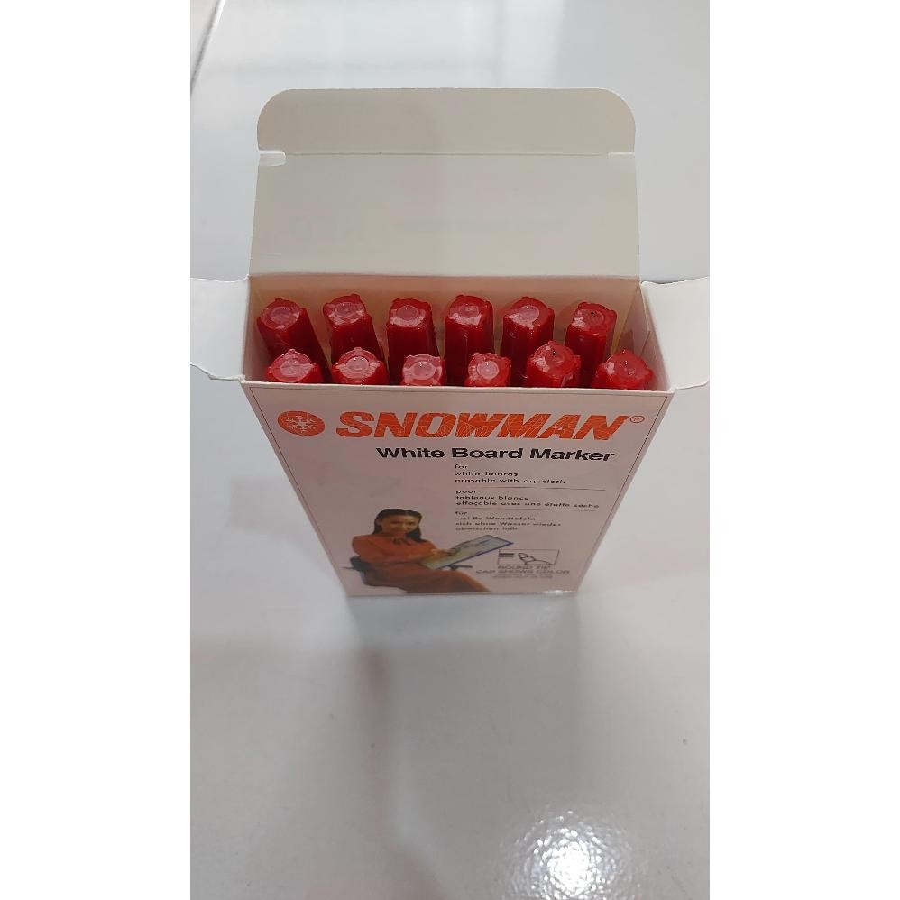

RB Spidol whiteboard/Papan Tulis/Bisa dihapus/tidak permanen snowman BG-12 isi 12pcs