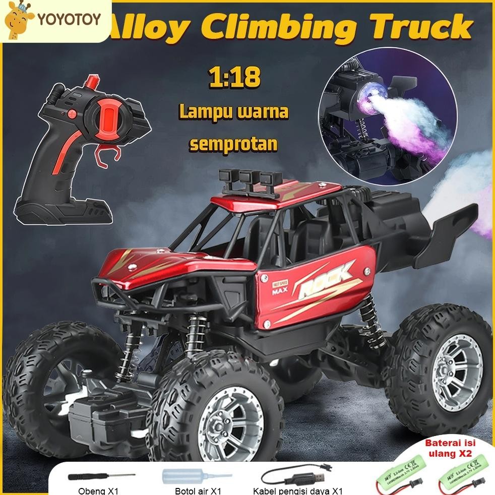 ''Terlaris" [2*Baterai] Mobil Remot Control Besar Mobil Mainan Off-Road Spray Mobil Remote Control O