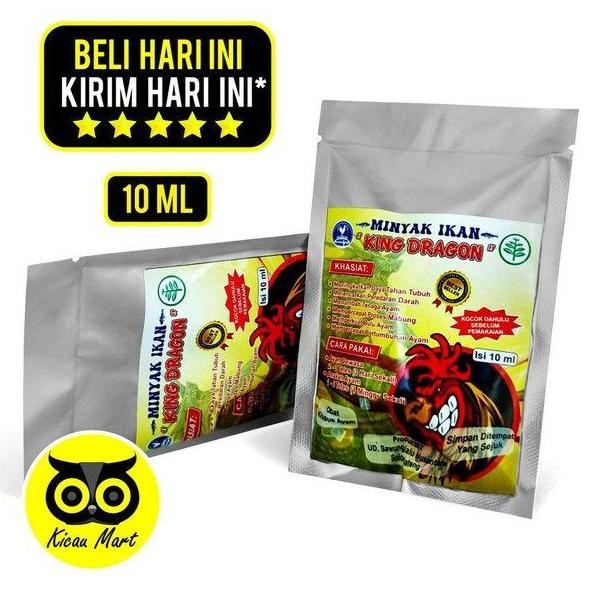 

Terlaris Vitamin Suplemen Ayam Jantan Laga Betina Ternak Minyak Ikan King Dragon 10Ml Minyak Ikan Cair Tetes Fish Oil Liquid