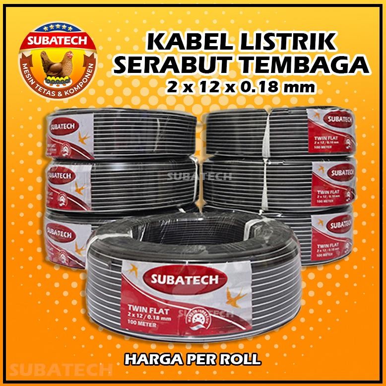 HJK Kabel ROLL Listrik Ganda Serabut Isi-100Meter/1 Roll