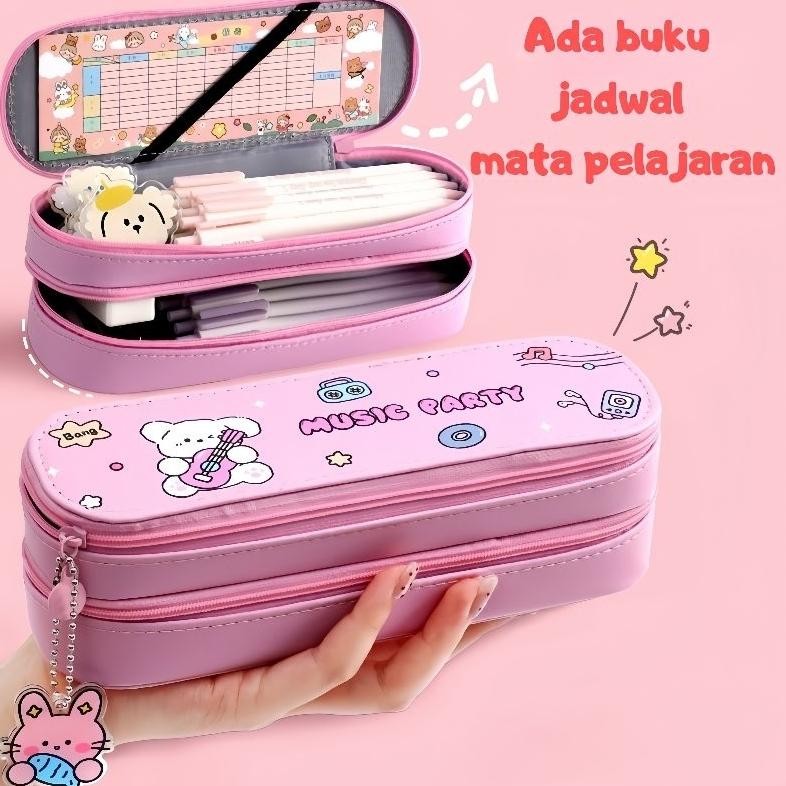 

RB Kotak PENSIL PENA 2 Layer/Tingkat Tempat Pensil Alat Tulis Anak Waterproof INPORT -KP020