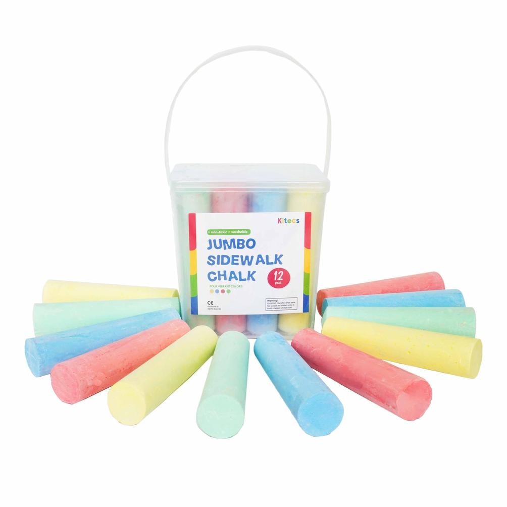 

RB Kitecs Kapur Tulis Warna Warni Jumbo Sidewalk Washable Chalk isi 12