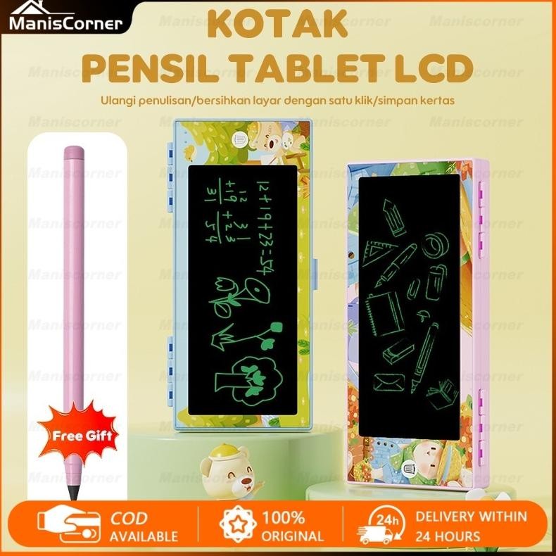 

Dwl-49 Kotak Pensil Tablet Lcd Kotak Pensil Dan Papan Coret Kreatif Anak+Stiker Kotak Pensil Imajinasi Dengan Digital Pad Lcd Writing Screen