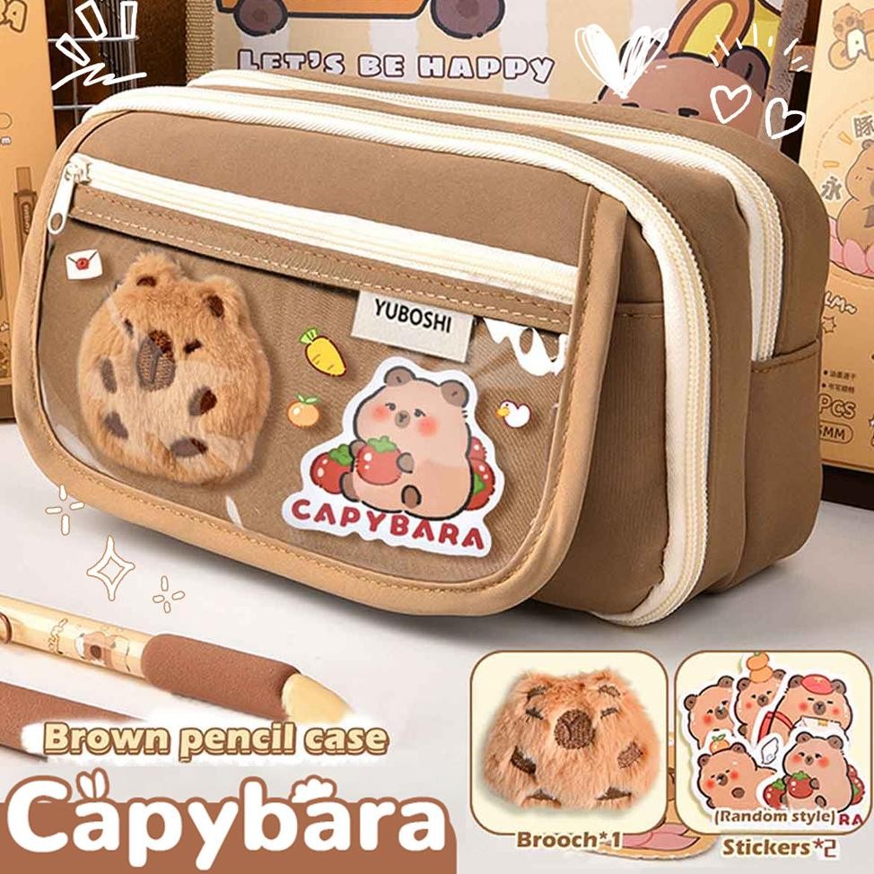 

Fgk-45 [Dotding] Tempat Pensil Kapibala Lucu Kapasitas Besar Kotak Pensil Sticker Gratis Boneka Perlengkapan Kantor Sekolah Tenaga Tempat Pensil Asthetic H436