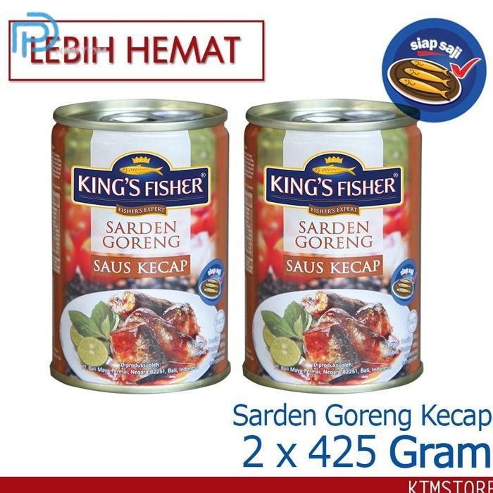 

BARU KTMSTORE KING'S FISHER PAKET 2 PCS SARDEN GORENG KECAP MAKANAN KALENG 425G KINGS FISHER