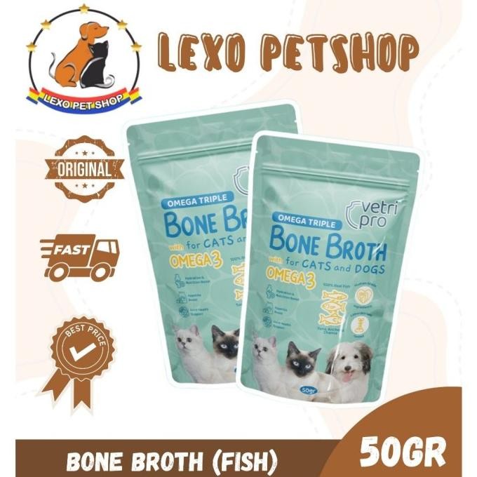 

Terlaris Vitamin Kucing & Anjing Kaldu Tulang Ikan | Triplebone Broth (Fish) By Vetripro