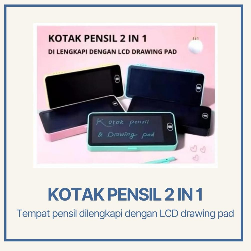 

Ad-532 Kotak Pensil 2 In 1 Lcd Drawing Pad Pencil Box Case