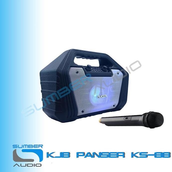 Kjb Ks88 Speaker Karaoke 5" Portable Panzer Ks-88 Bluetooth Wireless New Stok