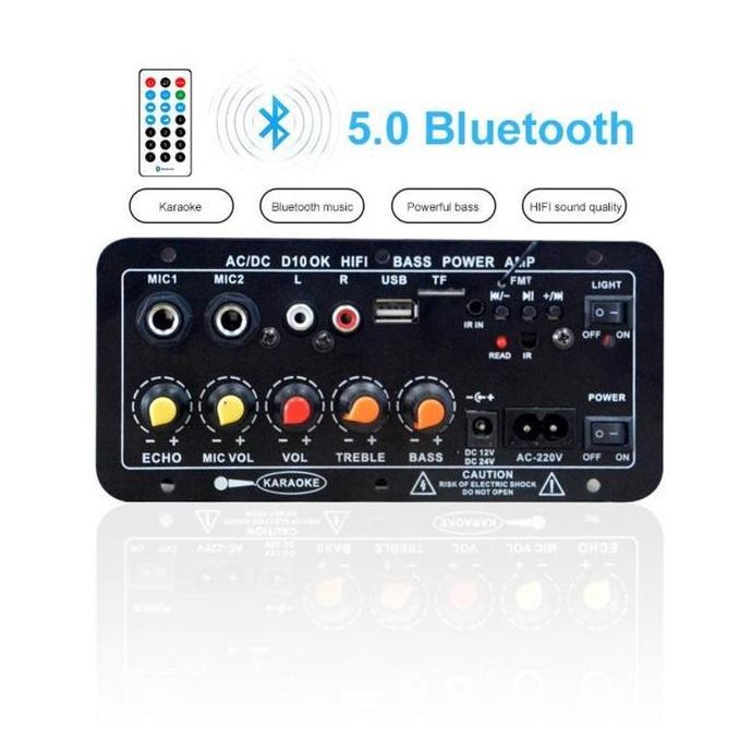 Subwoofer Amplifier Mini Bluetooth 2.1 Amplifier Bluetooth 5.0 8-12 Inci Speaker Ac 220V 12V 24V Kit