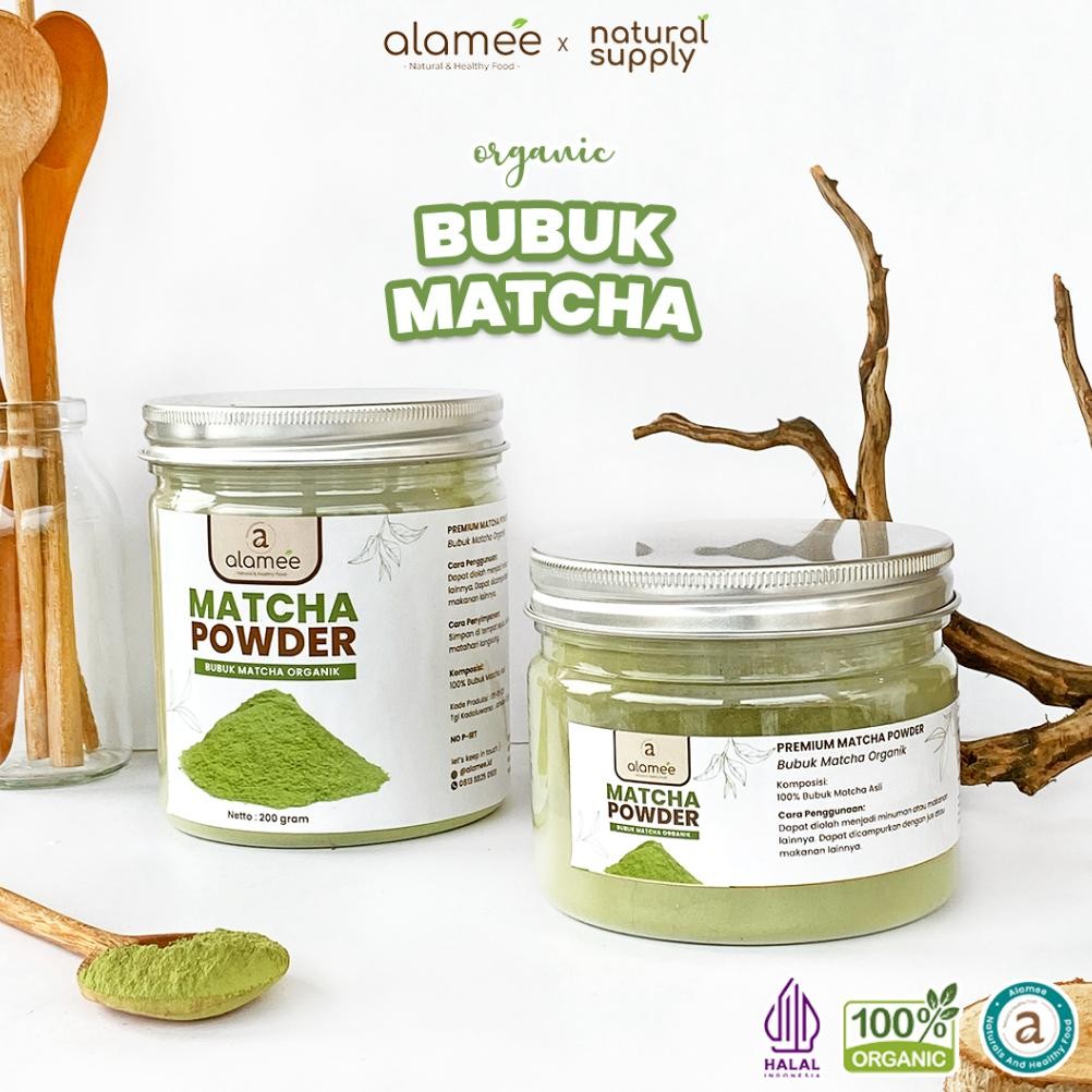 

Alamee Matcha Powder Minuman Teh Matcha Pure Premium Macha Tea Powder Tanpa Campuran Gula 200Gr