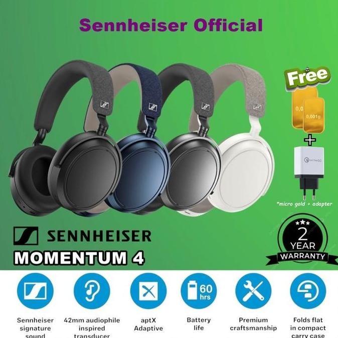 Stock In Sennheiser Momentum 4 Wireless Over Ear Headphones Headset Momentum4