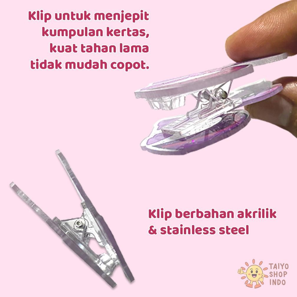 

[original] klip karakter pony acrylic paper clip horse kuda penjepit kertas akrilik kartun perlengkapan alat tulis [terlaris] [terbaik]