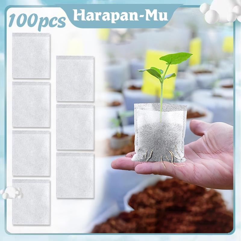 Seedling Bag 100 Lembar Polybag Semai Benih Polibag Semai Bibit Sayuran Polybag Semai Cabai