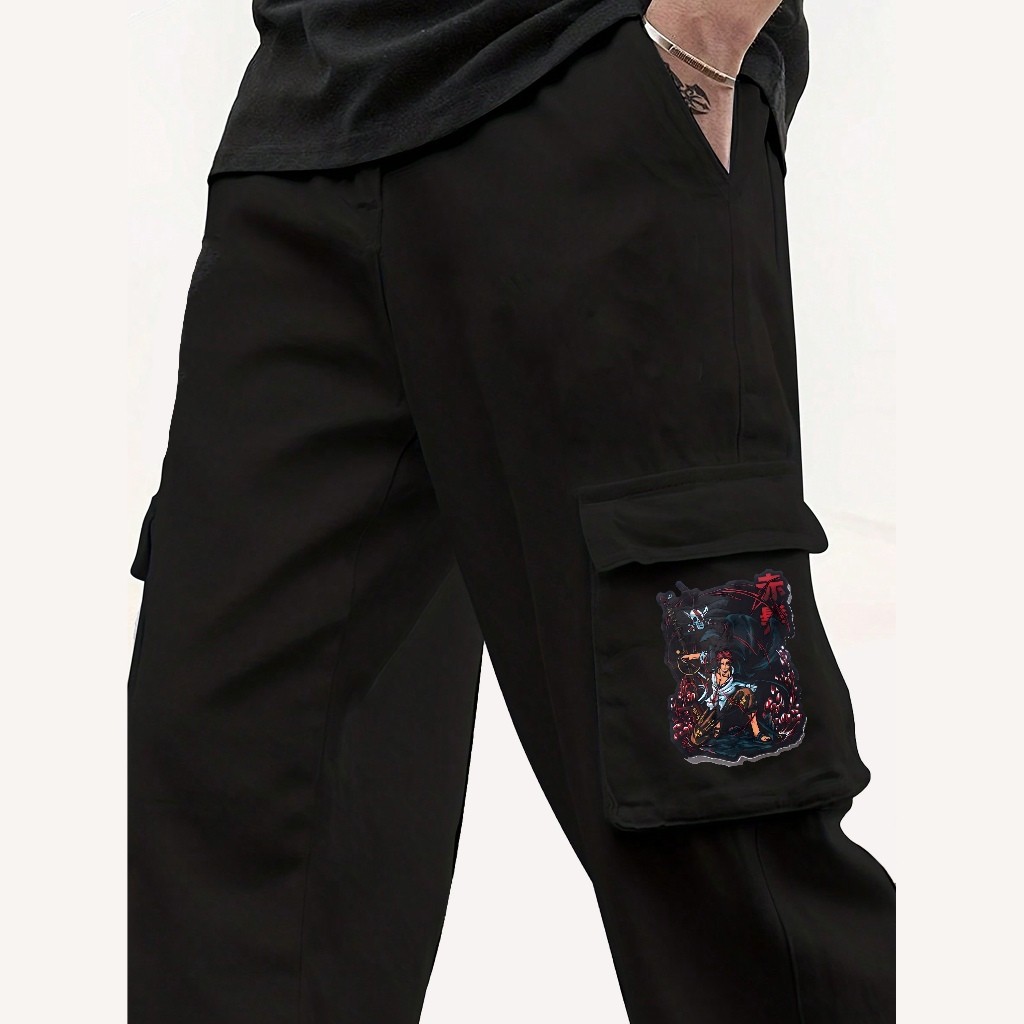 Synthesis Expertise Celana panjang Cargo Bahan Fleece Akagami no shanks Cargo Fleece Long Pants