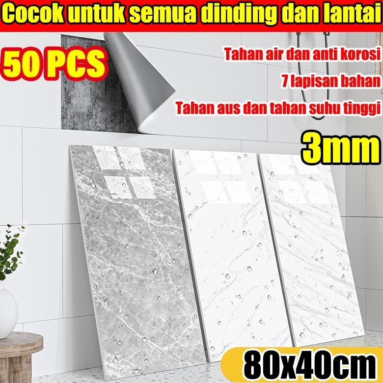 50 PCS Dapat diposting dimana saja 80x40cm Wallpaper Dinding wallpaper dinding marmer wallpaper dind