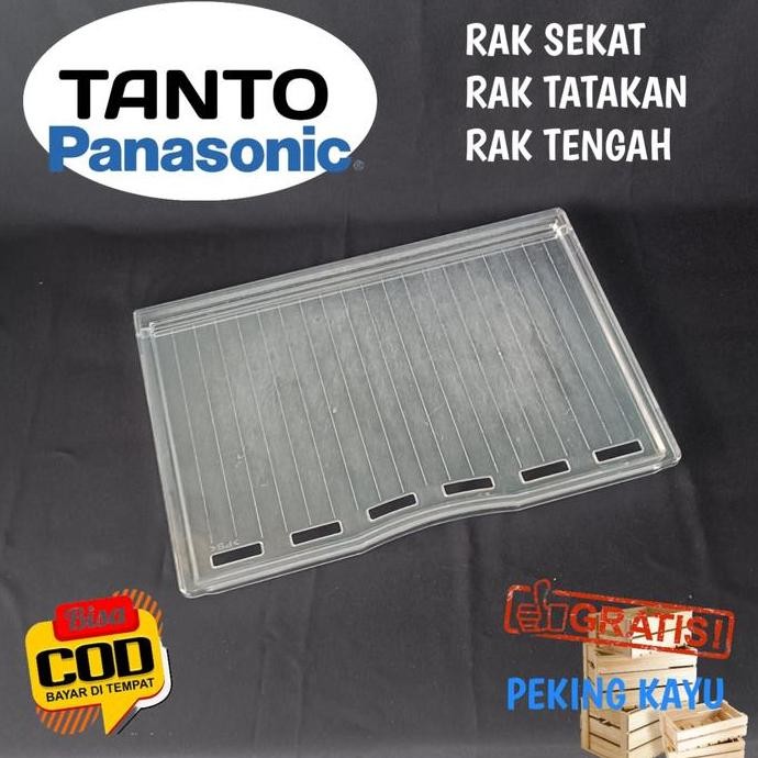 """] RAK SEKAT RAK TATAKAN TENGAH KULKAS TANTO PANASONIC UKURAN 42,5- x28cm