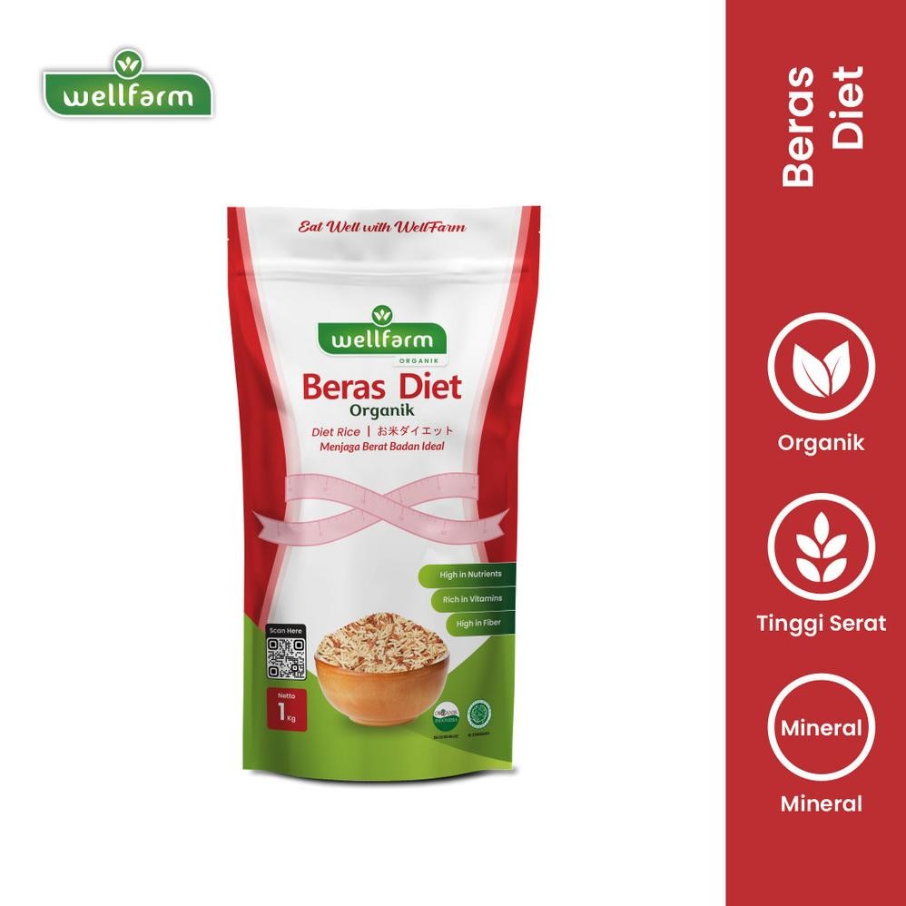 

Beras Diet Organik 1Kg | WellFarm Beras Diet Sehat 1Pcs