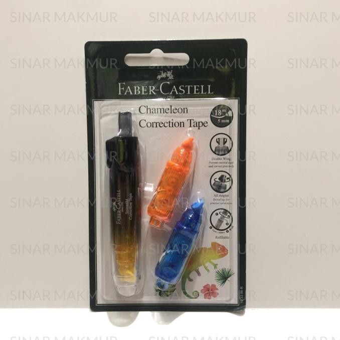 

KEKINIAN CORRECTION TAPE/TIPEX KERTAS CHAMELEON + REFILL FABER CASTELL (SET) TERLARIS