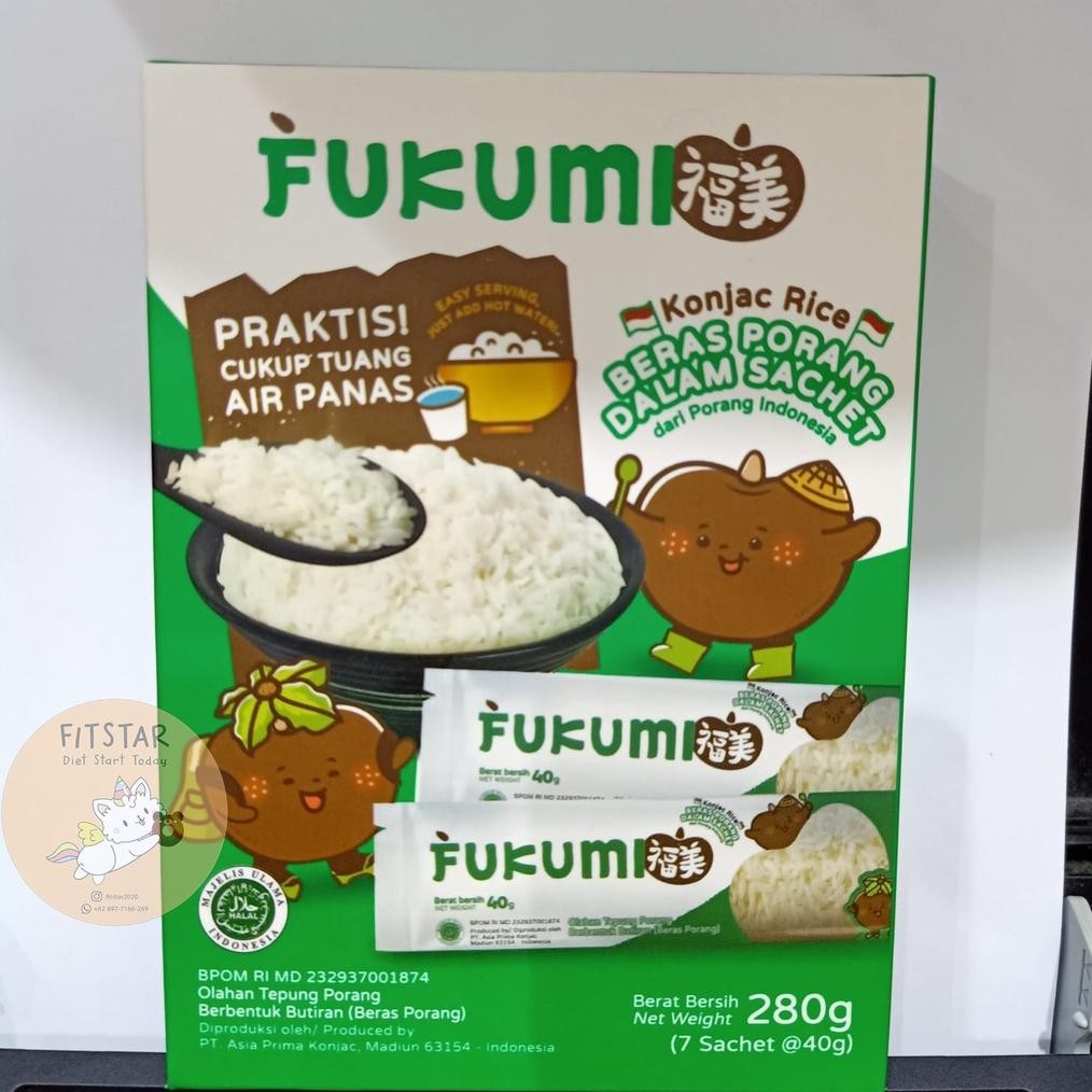 

FUKUMI BERAS PORANG BOX SACHET (7x @40 gram)