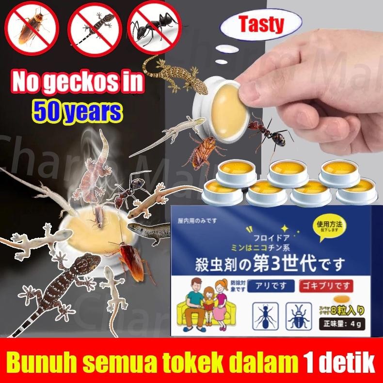 TERLARIS Racun Cicak Paling Ampuh 8pcs/Box Pengusir Cicak Dan Tokek Obat Cicak Pembasmi Cicak Racun 
