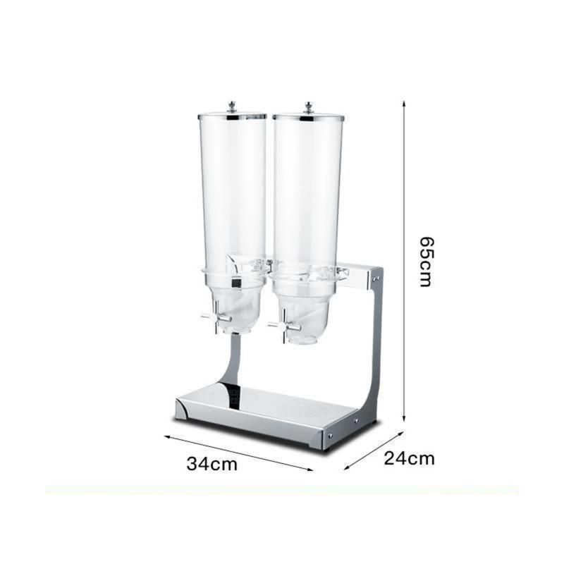 Dispenser Cereal 2 Tabung 7L Dispenser Biji Bijian Dispenser Sereal Cereal Container