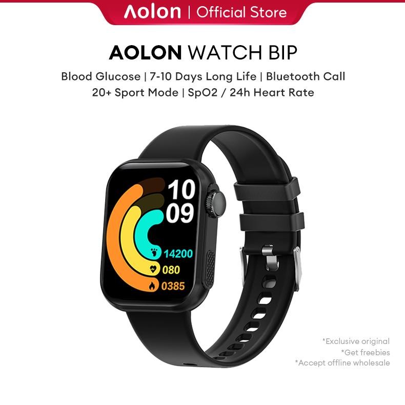 Aolon BIP Jam Smartwatch 1,95-inci Gula Darah Tekanan Darah Detak Jantung Oksigen Dalam Darah