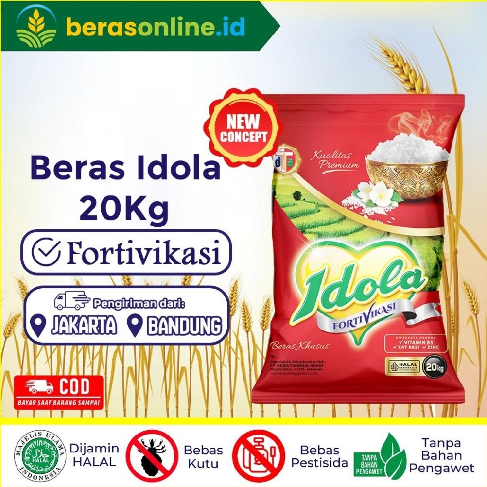 

Beras Online - Beras 20kg Idola Pulen Wangi Beras Fortivikasi
