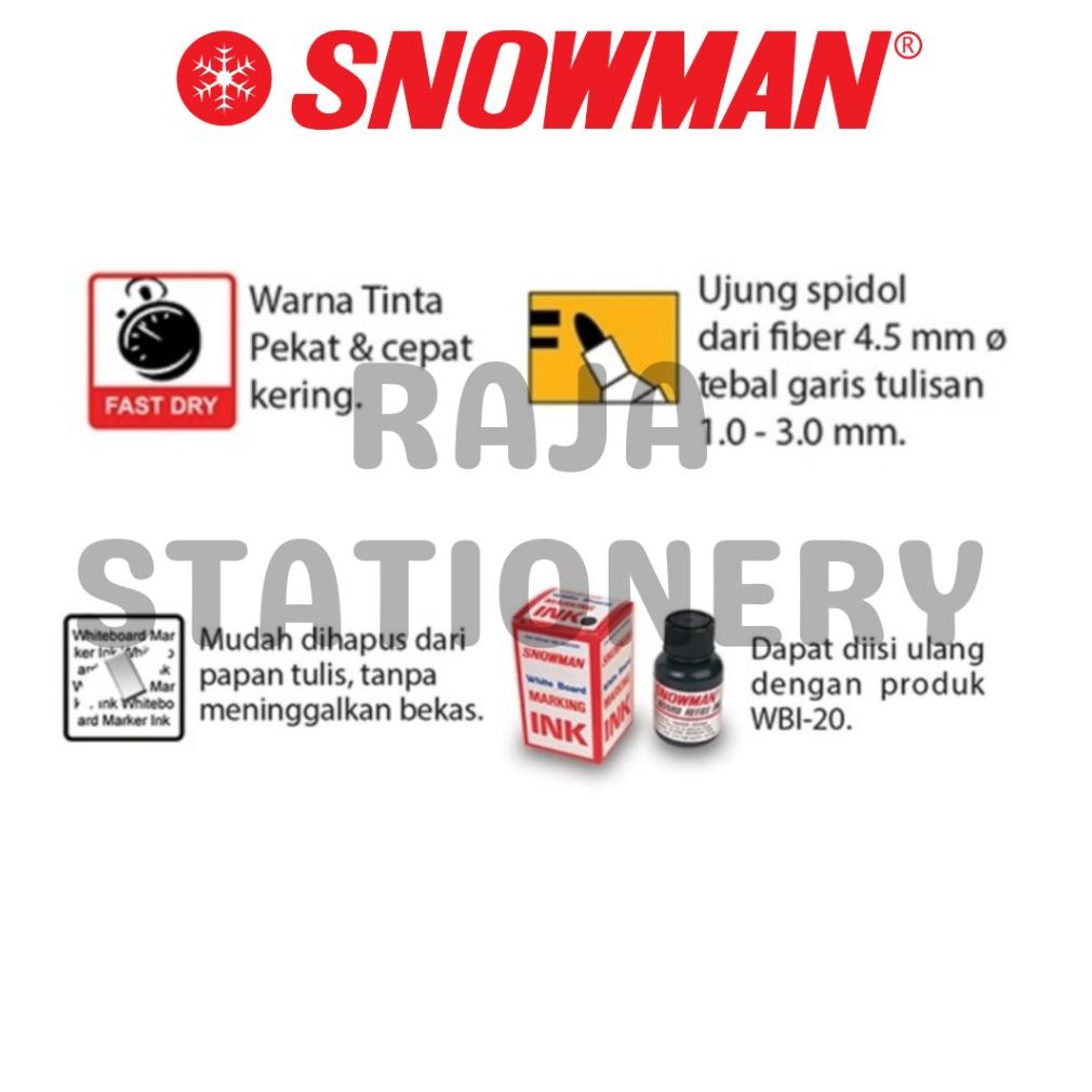 

KEKINIAN SNOWMAN PERMANENT MARKER G-12 BLACK BLUE RED SPIDOL PERMANEN AG-12 HITAM BIRU MERAH [12PCS] TERLARIS