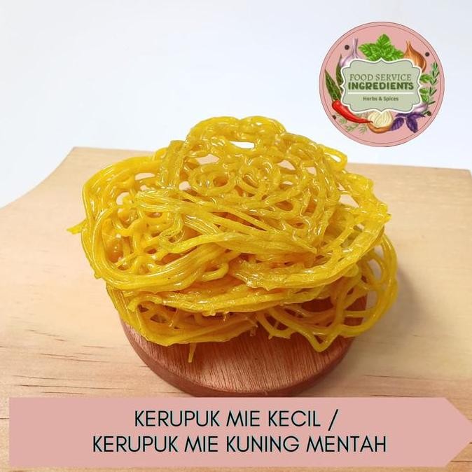 

Ready oke] Kerupuk mie kecil 500gr / kerupuk mie kuning mentah