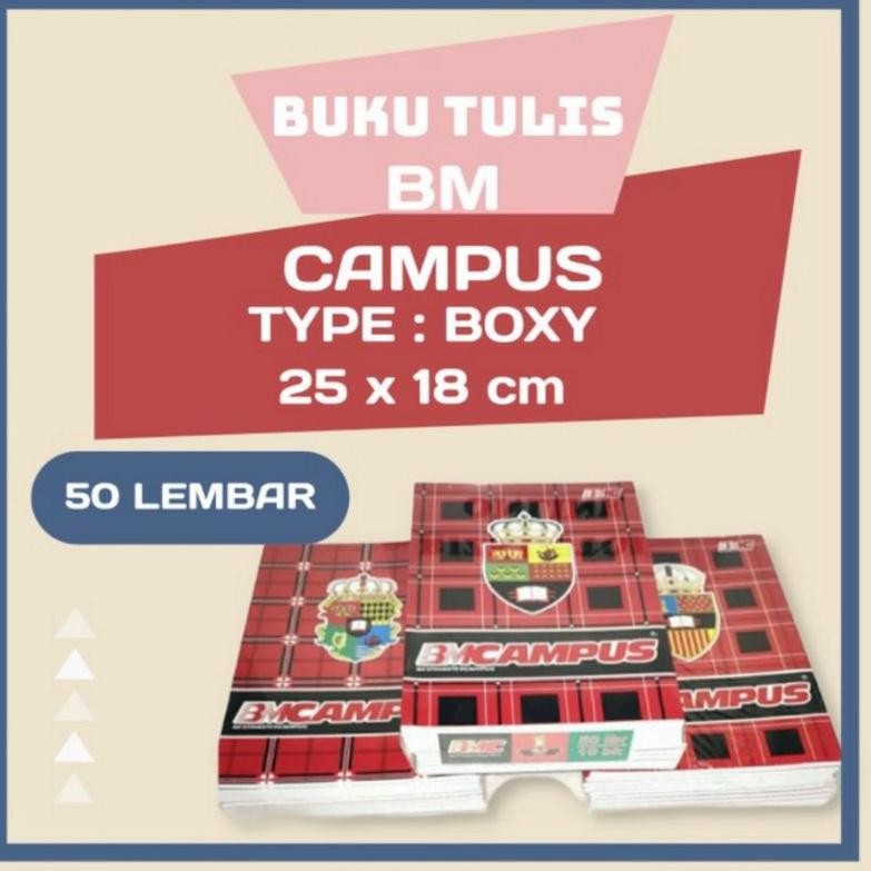 

READY STOCK Buku tulis Bmc campus isi 50 lembar ( 1pak/10buku )