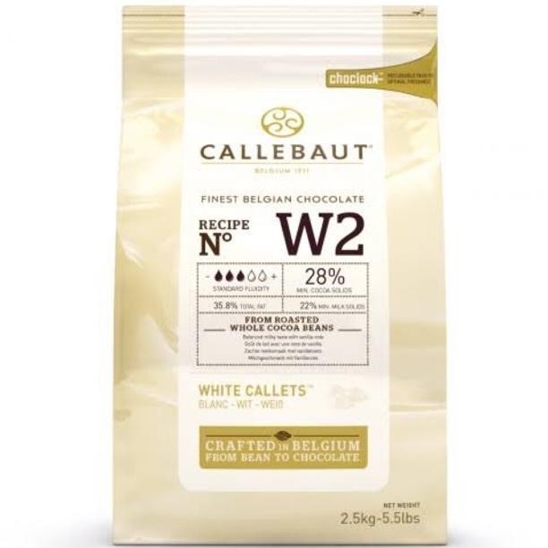 

White Chocolate Callebaut 100 gram / White Chocolate Couverture W2