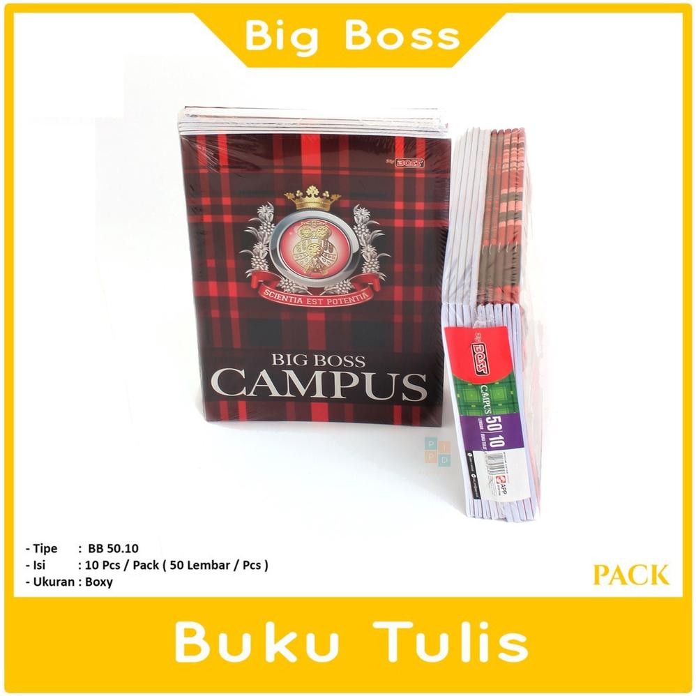 

READY STOCK BIG BOSS - Buku Tulis - Exercise Book 50 Lembar - Pack