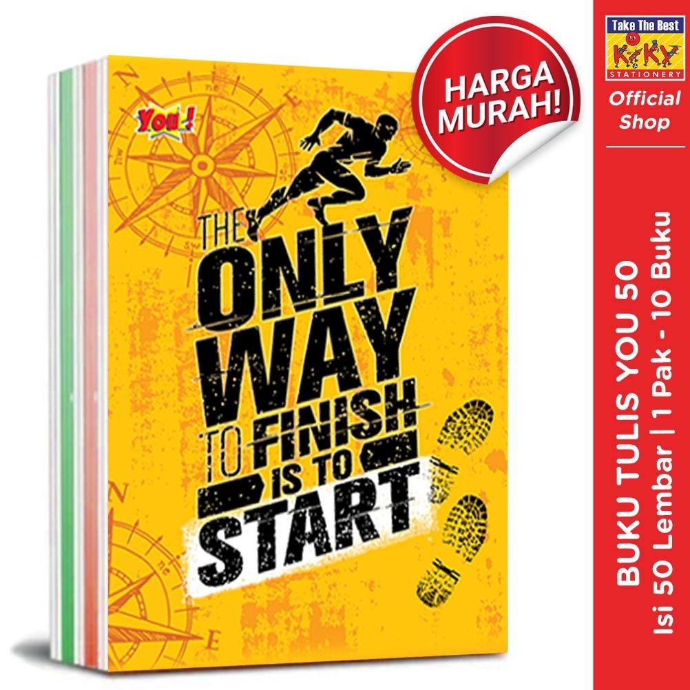 

READY STOCK BUKU MURAH!!! YOU Buku Tulis 58 Lembar - 10 Buku / Motif Random