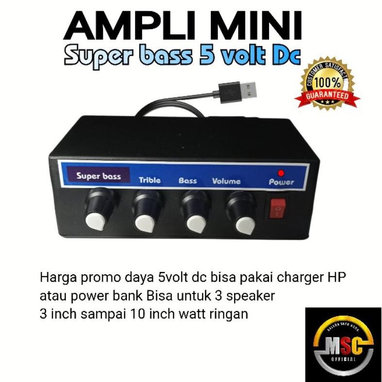 ampli mini super bass 5 volt dc