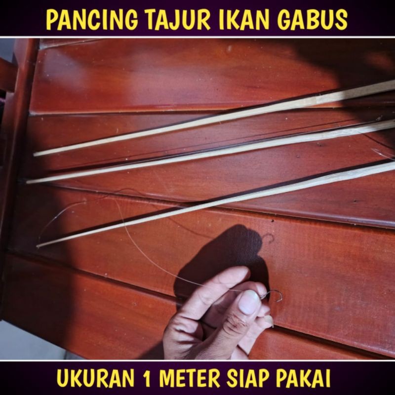 Pancing set / pancing tajur ikan gabus pancing Rawai siap pakai ukuran joran 1 meter pancing ikan ga