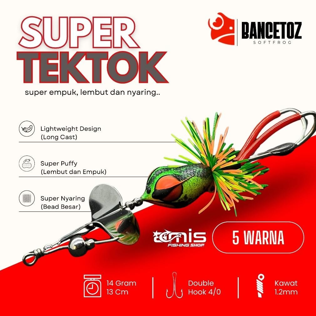 MINI SLATER TEK TOK BANCETOZ BUZZ SLASH BAIT LURE UMPAN CASTING GABUS TOMAN