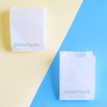 

Murah Meriah Rwet-23 @100Pcs Paper Bag French Fries / Kantong Kertas Putih Kentang Goreng 15,5X11X6 Hemat