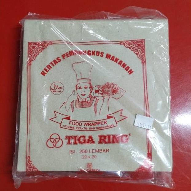 

Jy-6 Ew-98 Kertas Nasi Ukuran 20 X 20 Cm / Kertas Bungkus Nasi Kotak @250 Lembar Terlaris