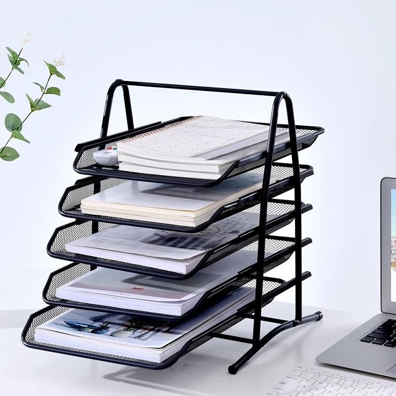 

TERLARIS Rak Kertas Dokumen Surat 5 Susun Paper Document Letter Tray Tier Siap kirim