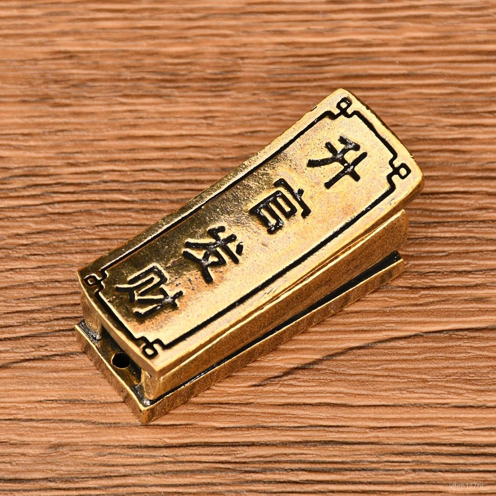 Ornamen Peti Mati Kuningan Kerajinan Promosi Kekayaan Kepingan Genggam Tutup yang Dapat Dibuka Baran