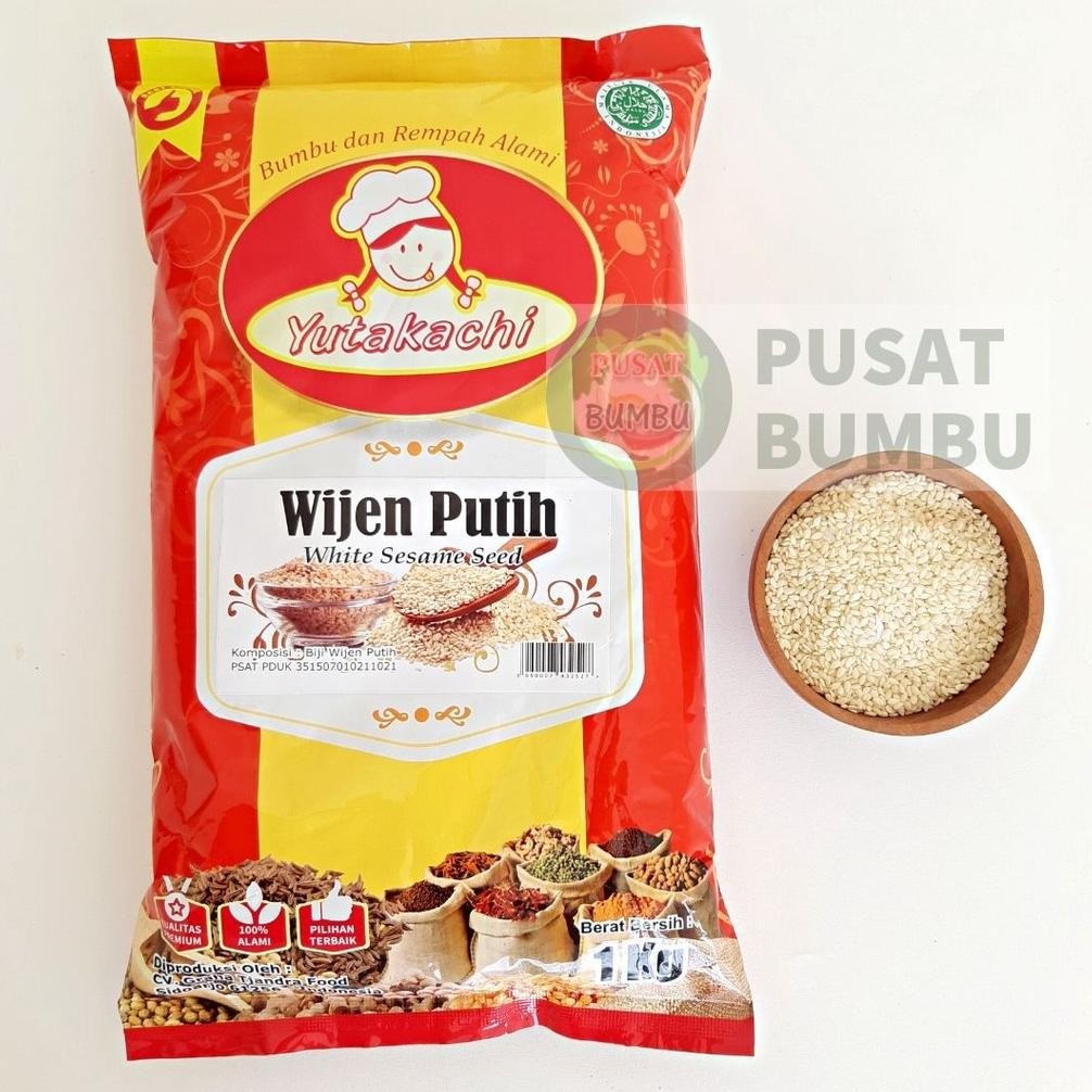 

Wijen Putih Super 1Kg NUMBER ONE Yutakachi// Pusat Bumbu / Bahan Kue / Taburan Kue Onde-onde
