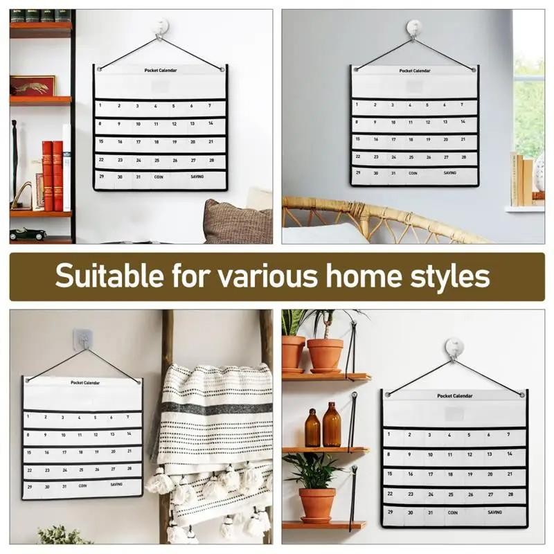 

Kalender Dinding Tas Gantung Kalender Tas Penyimpanan Tas Kartu Dapat Digunakan Kembali Kalender Dengan Saku