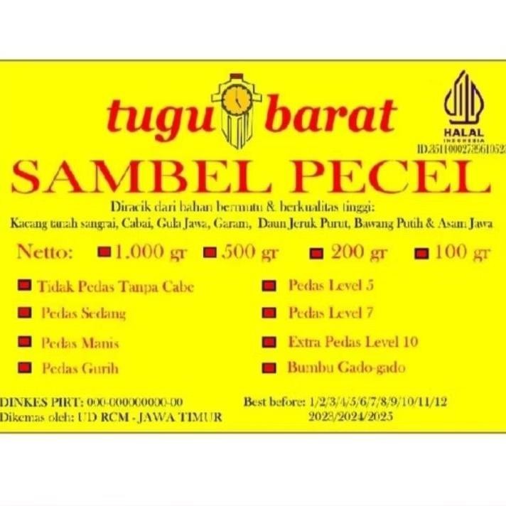 

1 Kg Sambel Pecel Madiun Sangrai TUGU BARAT