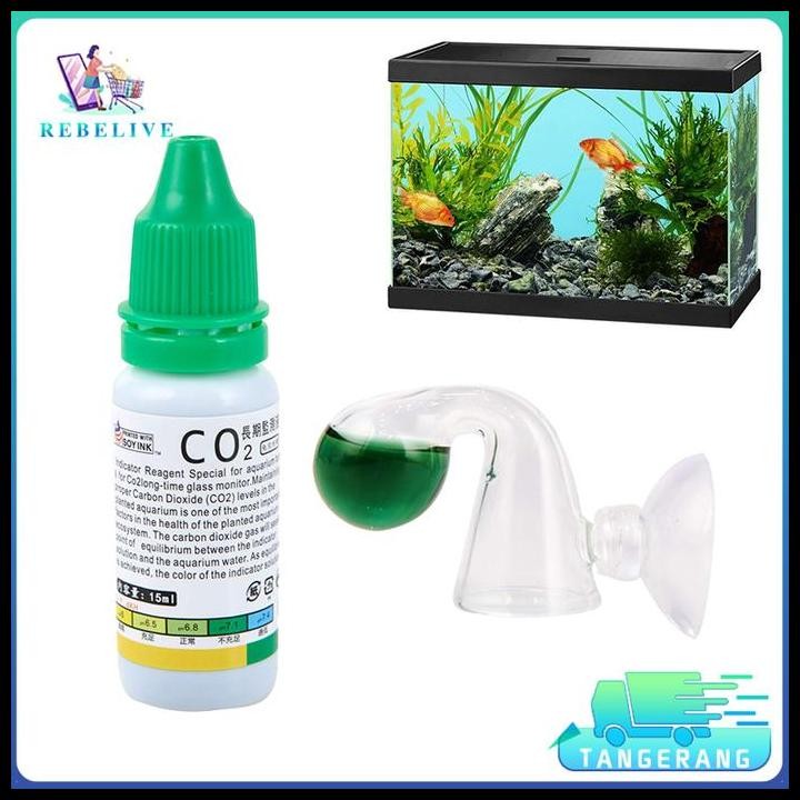 Co2 Checker Set Co2 Indikator Aquascape Glass Co2 Monitor