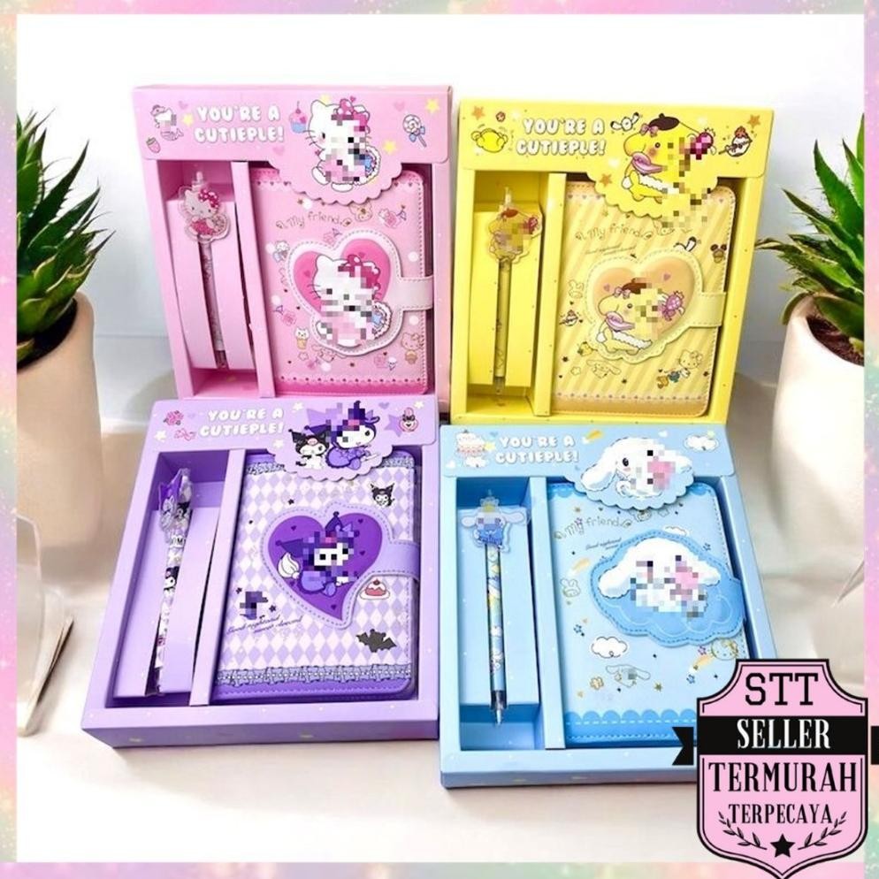 

STT Paket Alat Tulis 2 IN 1 Set Stationery 2IN1 Karakter Kartun Alat Tulis Anak Sekolah Pulpen Notebook Magnet